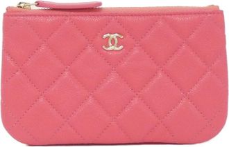 Chanel Pink Grained Calfskin Pouch (Pre-Owned)