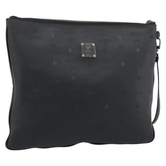 MCM Pre-owned Clutch Bag - Dames - Pre-owned - Zwart - Maat: ONE Size Leer