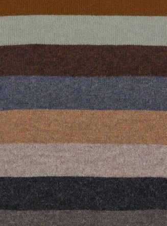 Tory Burch Womens Multicolor Striped Wool Sweater With Logo Patch Tops Top