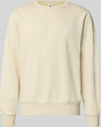 Nike Sweatshirt mit Label-Stitching und Rundhalsausschnitt in Beige, Gr&ouml;&szlig;e XXL