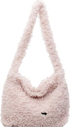 Generic Womens Plush Bags Plush Shoulder Bag Autumn and Winter Large Capacity Womens Ashionable Crossbody Tote Versatile(Pink)