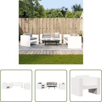 vidaXL Mobili da giardino - Set Salotto da Giardino 2 pz Bianco in Legno Massello di Pino