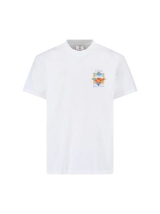 Casablanca Flower Court Icon T-Shirt - White