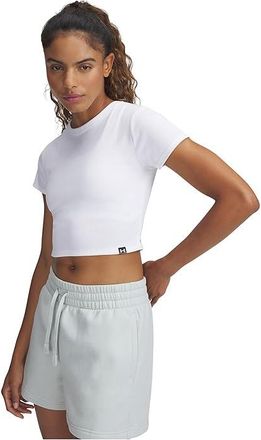 Under Armour Rival Ribbed Baby T-Shirts Womens Workout White/White : LG (US 12-14), Polyester