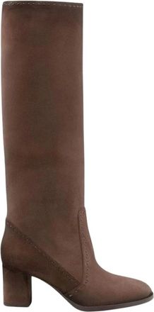 Santoni Schoenen, Dames, Bruin, 36 1/2 EU, Leer, Andy-65Sig Laarzen