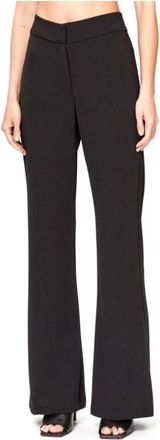 DKNY High Rise Wide Leg Career Pants - Dames - Wijde Broeken - Zwart - 3XL - Polyester - Broeken