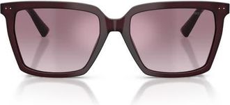 Jimmy Choo London 55mm Square Sunglasses in Opaline Prune/violet Silver at Nordstrom