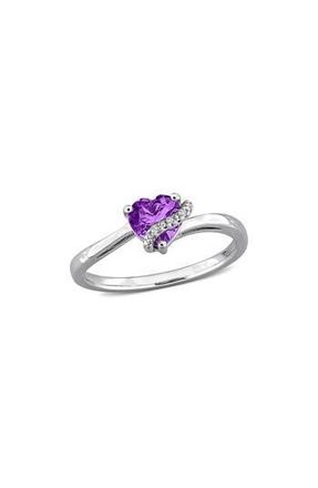 Delmar Semiprecious Stone & Diamond Heart Ring in Purple at Nordstrom Rack, Size 6