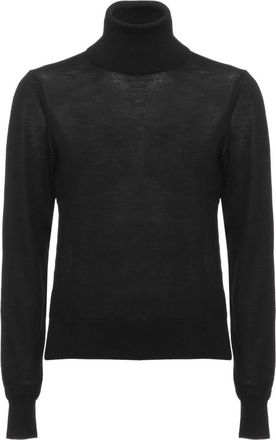 Ralph Lauren Wool Turtleneck Sweater - Dames - Coltruien - Zwart - S - Wol - Truien & Vesten