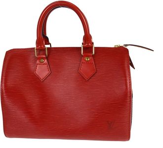 Louis Vuitton Speedy Epi Leather Red Leather Handbag (Pre-Owned)