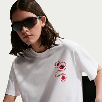 Nike Womens Nike Sportswear Classic Oversized T-Shirt in White | IH8036-100