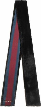 Cynthia Rowley Out East Faux Fur Silk Scarf in Black at Nordstrom