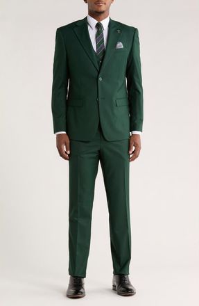 ZeGarie Solid Shawl Collar 3-Piece Suit in Green at Nordstrom Rack, Size 34 Regular