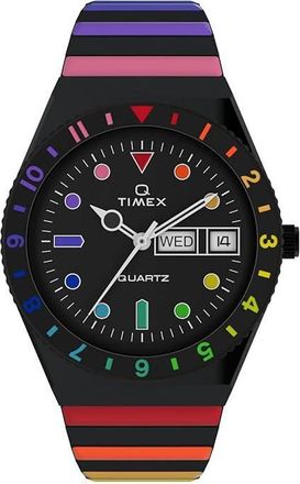 Timex Q Diver Inspired Rainbow Black Ladies Watch
