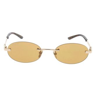 Gucci Square Zonnebrillen - Dames - Accessoires - Beige - Maat: ONE Size