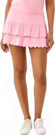 Lilly Pulitzer Upf 50+ Luxletic Miesha Scallop Skort In Conch Shell Pink