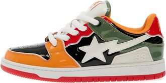 A Bathing Ape Sneakers Sk8 1 con applicazione - Arancione