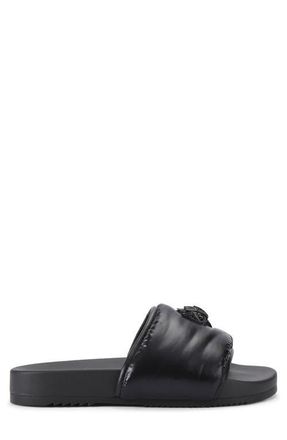 Kurt Geiger Eagle Head Puff Slide Sandal in Black at Nordstrom, Size 11