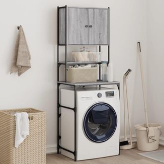vidaXL Armario De Lavadora Gris Sonoma 68x48,5x194 Cm Vidaxl