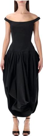 Magda Butrym Maxi Jurken - Dames - Feestkleedjes - Zwart - S - Kleedjes