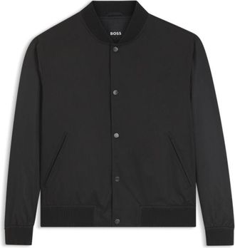 BOSS Water-repellent jacket with monogram-patterned sleeves