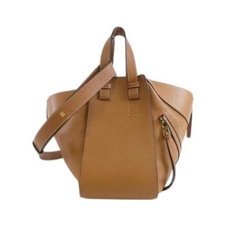 Loewe Pre-owned Hammock Small Calf Shoulder Bag - Dames - Pre-owned - Bruin - Maat: ONE Size Leer