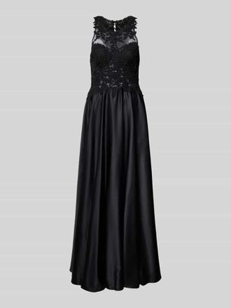 Mascara Abendkleid mit Ziersteinbesatz in Black, Gr&ouml;&szlig;e 32