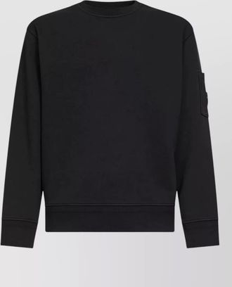 C.P. Company cotton crewneck sweatshirt lens arm pocket