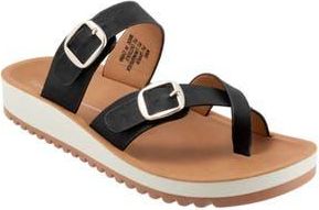 Los Cabos Nin Double Buckle Slide Sandal in Black at Nordstrom Rack, Size 9.5-10Us / 40Eu