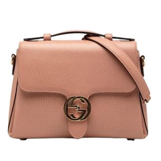 Gucci Pre-owned Handbags, female, Pink, Size: ONE SIZE Pre-owned Interlocking Satchel