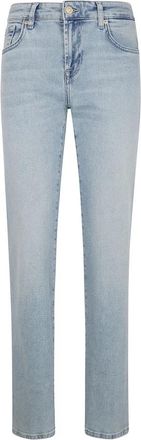 7 For All Mankind Calie Straight Frozen Jeans - Dames - Regular Fit Jeans - Blauw - W27 - Denim - Jeans