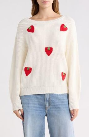 Vigoss Strawberry Sweater in Creme at Nordstrom Rack, Size Xx-Large
