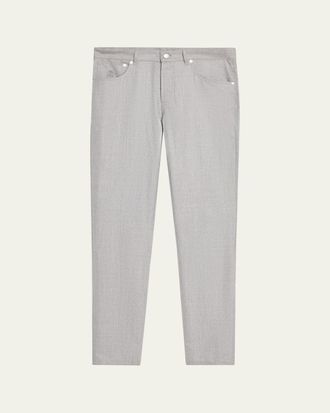 Brunello Cucinelli Mens Flannel Tapered Leg Five-Pocket Pants