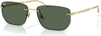 Ray-Ban Geometric Metal Zonnebrillen - unisex - Zonnebrillen - Geel - 56 MM - Accessoires