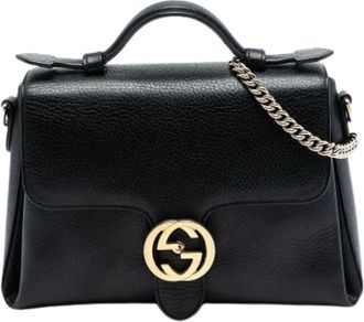 Gucci Pre-owned Handbags, female, Black, Size: ONE SIZE Pre-owned Satchel