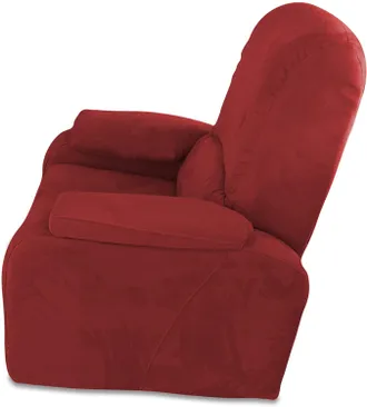 Baldiflex Poltrona Relax Alzapersona Elettrica A Motore Reclinabile Con Telecomando E Rivestita In Tessuto Rosso - Baldiflex