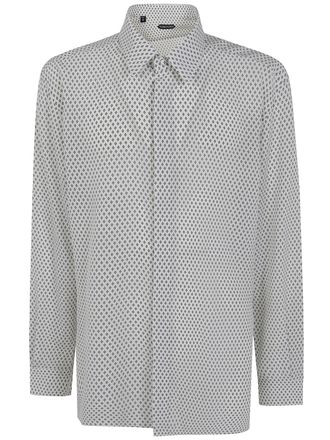Tom Ford Shirt Fluid Fit Diamond Print