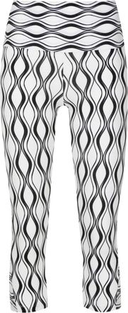 Amir Slama graphic-print cropped leggings - women - Polyimide/Elastane - GG - White