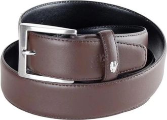 Cavalli Kalfsleren Riem met Gepolijste Gesp - Heren - Riemen - Bruin - ONE Size - Leer - Accessoires