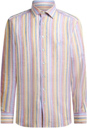 Etro Gestreept overhemd - Heren - Casual Overhemden - Veelkleurig - XL - Overhemden