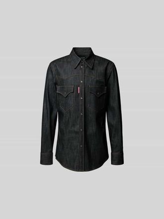 Dsquared2 Freizeithemd mit Knopfleiste in Black, Gr&ouml;&szlig;e 48