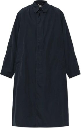 Maison Margiela Single-vent Coat - Dames - Mantel - Blauw - S - Polyester - Jassen
