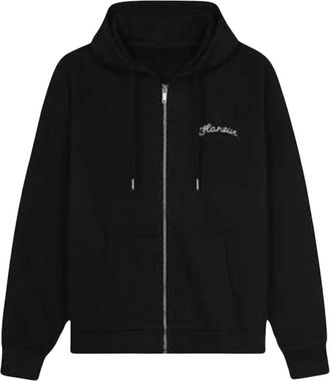 Flaneur Fl&acirc;neur, Hoodies & sweatvesten, Heren, Zwart, XL, Katoen, Signature Zip-Up Hoodie