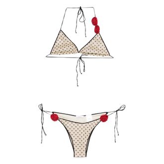 Os&eacute;ree Polka-dot Floral Bikini
