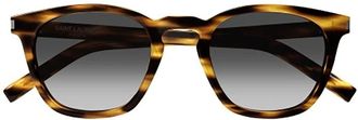 Saint Laurent SL 28 Zonnebril - Dames - Zonnebrillen - Bruin - 49 MM - Nylon - Accessoires