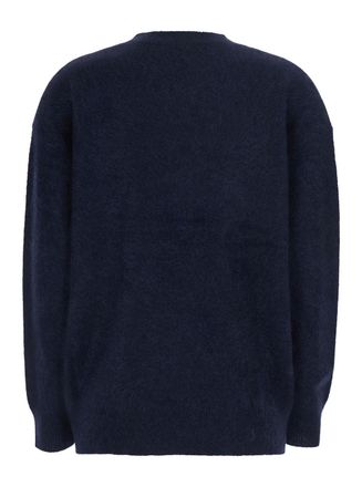 Max Mara Womens Sweater Maria V-Neck Blue Yak Tops Top