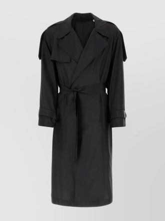 Burberry silk trench coat adjustable straps