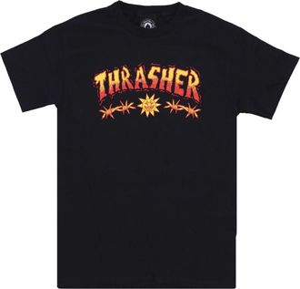 Thrasher Zwarte Sketch Tee Korte Mouw T-shirt - Heren - T-shirts - Zwart - S - Katoen - Tops