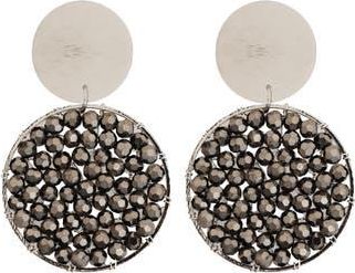 Panacea Beaded Circle Drop Earrings in Grey at Nordstrom Rack