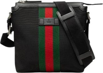 Gucci Pre-owned Sherry Line schoudertas - unisex - Vintage Schoudertas - Zwart - ONE Size - Leer - Vintage